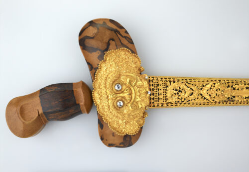 2. Ceremonial kris with sheath, decorated with a Barong mask